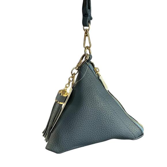 Pyramid mini wristlet purse with tassel - Picture 1 of 4